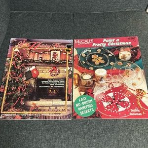 2 Vintage Christmas Craft Books YOUR HOLIDAY HOME & PAINT A PRETTY CHRISTMAS